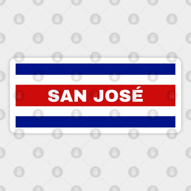 San José City in Costa Rican Flag Colors Sticker by aybe7elf